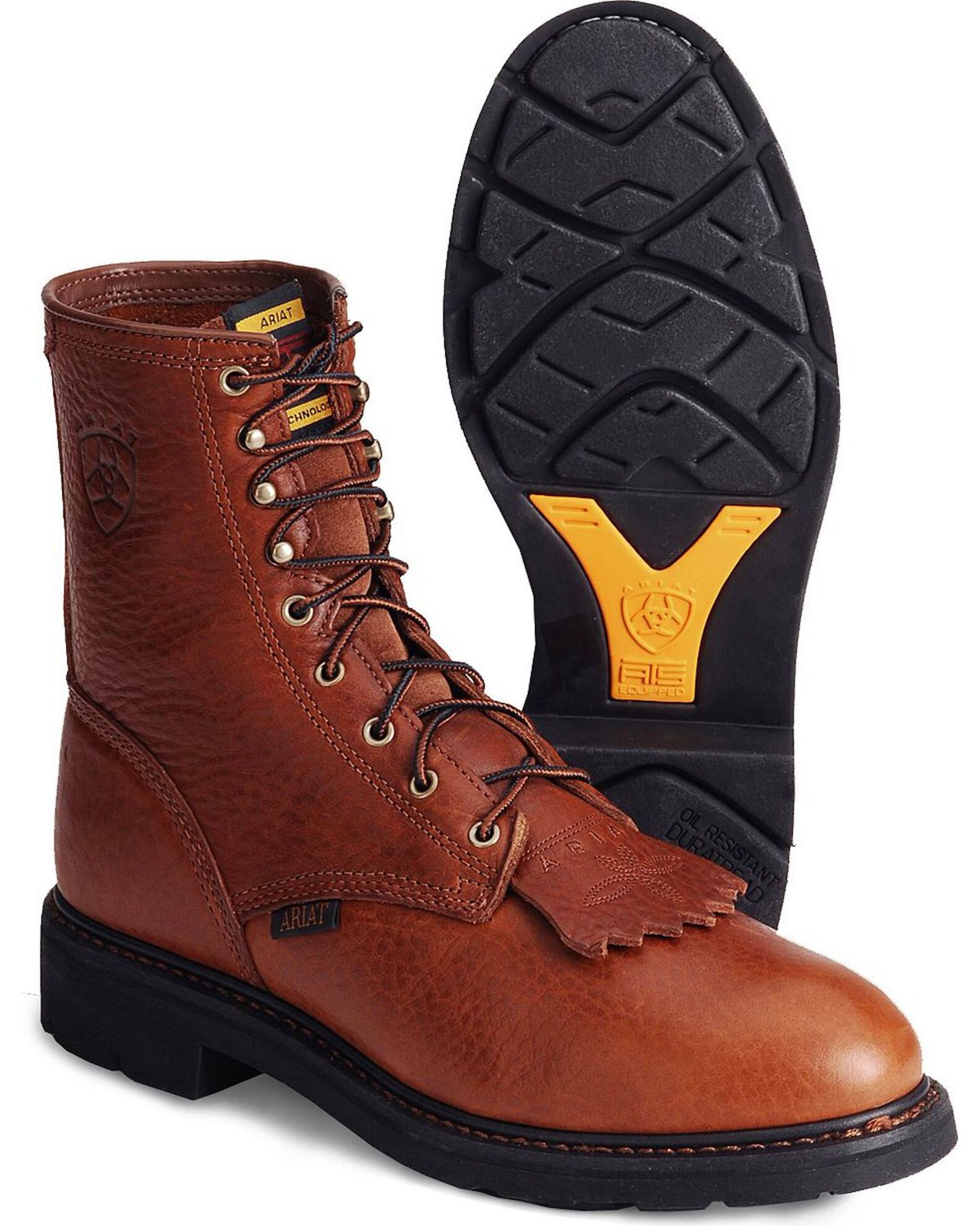 Ariat Men s Cascade 8 Lace Up Work Boots Soft Toe Boot Barn