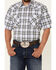 Image #3 - Rough Stock By Panhandle Men's Large Dobby Plaid Print Short Sleeve Pearl Snap Western Shirt, , hi-res