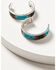 Idyllwind Women's Cheshire Beaded Hoop Earrings, Silver, hi-res
