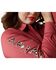 Ariat Women's Team Kirby Wrinkle Resistant Fitted Long Sleeve Button Down Stretch Western Shirt - Plus , Dark Pink, hi-res