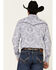 Image #4 - Rock 47 By Wrangler Men's Navy Paisley Print Long Sleeve Western Shirt, Navy, hi-res
