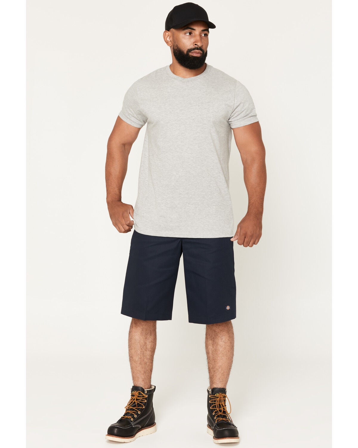 Dickies Men's Loose Fit Flat Front Work Shorts, Navy, hi-res