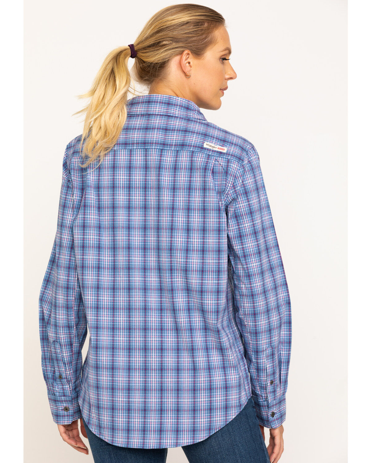 Image #2 - Wrangler Riggs Women's Plaid Long Sleeve Work Shirt, , hi-res