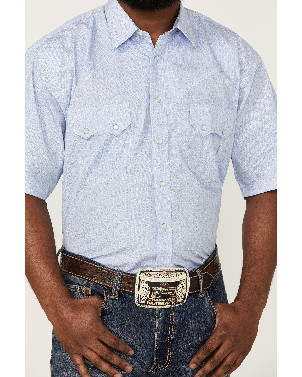 Image #3 - Resistol Men's Destin All-Over Print Short Sleeve Pearl Snap Western Shirt, , hi-res