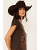 Image #2 - Shyanne Women's Spirit of the West Short Sleeve Graphic Boyfriend Tee, Dark Brown, hi-res