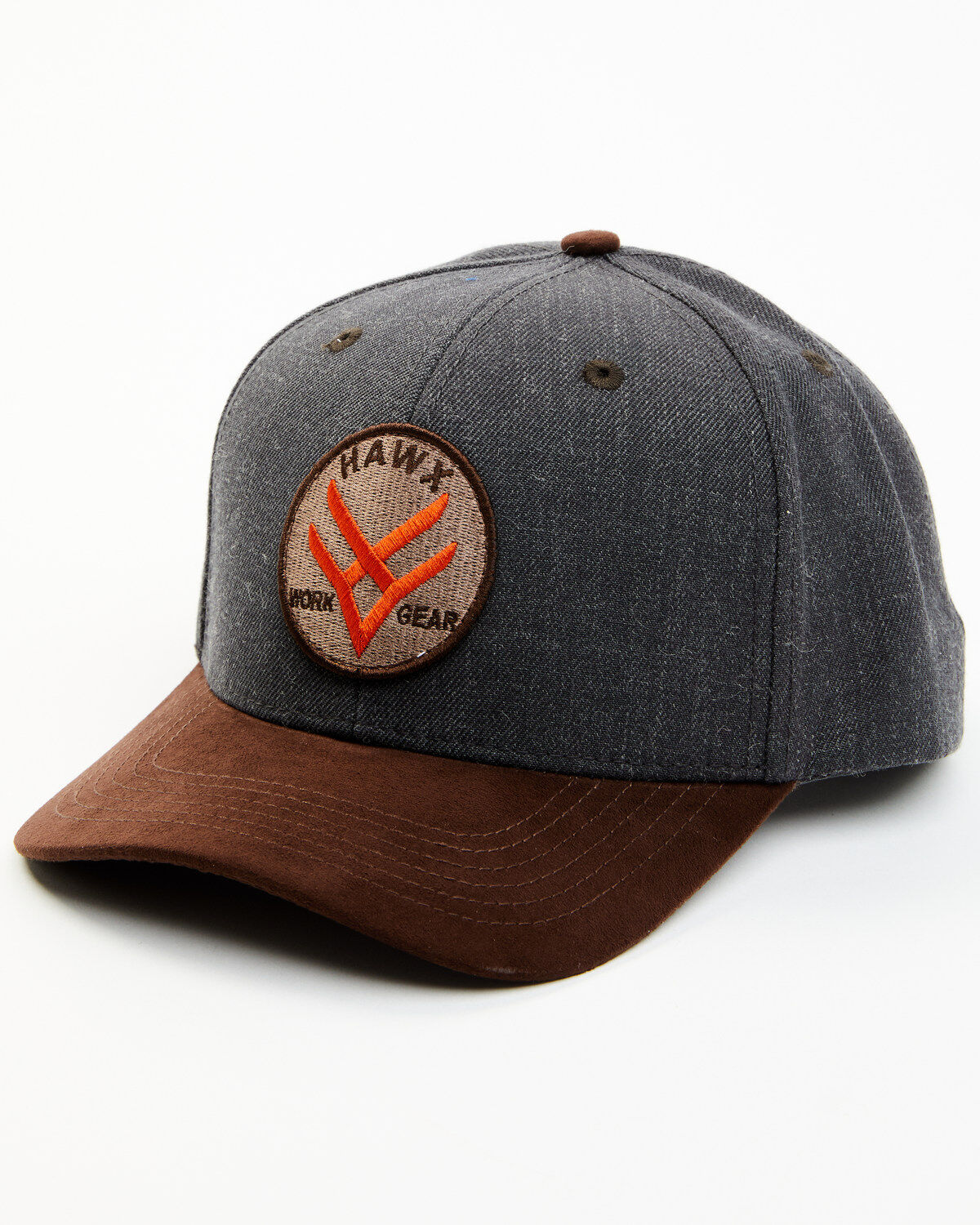 Image #1 - Hawx Men's Circle Patch Ball Cap, Dark Grey, hi-res
