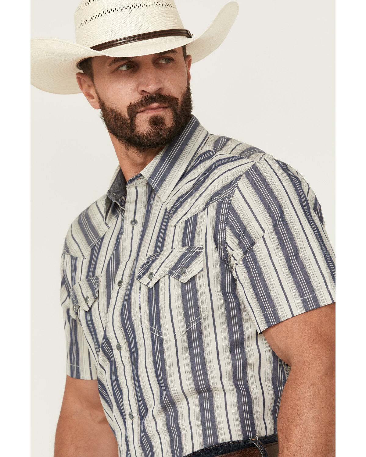 Product Name:  Cody James Men's Roman Striped Short Sleeve Snap Western Shirt