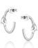 Image #2 - Montana Silversmiths Women's Wandering Trail Hoop Earrings, Silver, hi-res