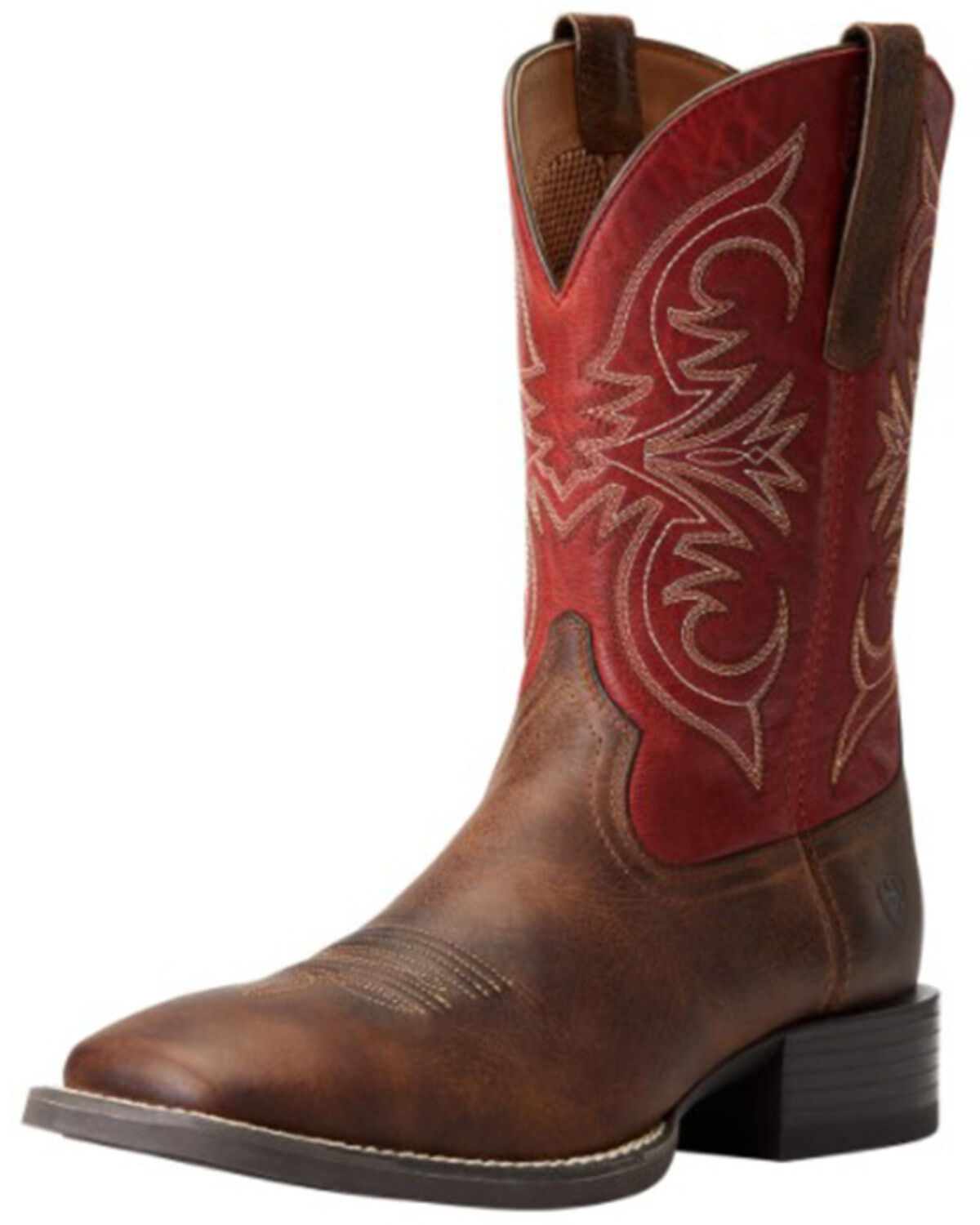 Image #1 - Ariat Men's Sport Pardner Performance Western Performance Boots - Broad Square Toe, Brown, hi-res