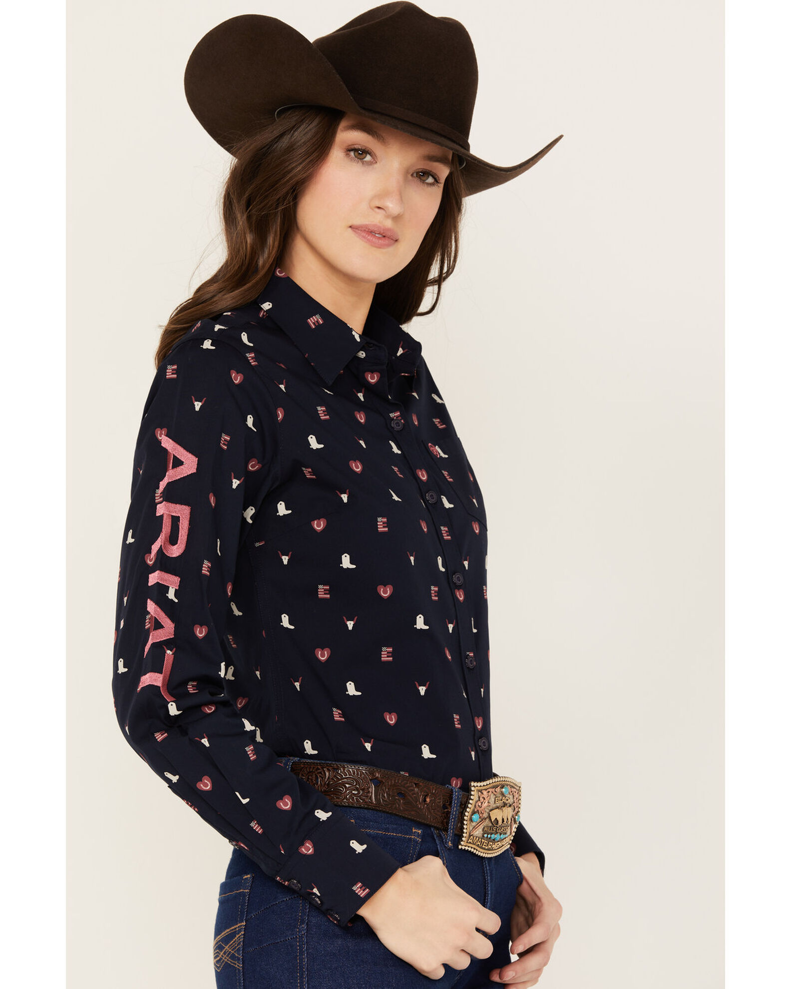 Ariat Women s Love Team Kirby Stretch Long Sleeve Button Down
