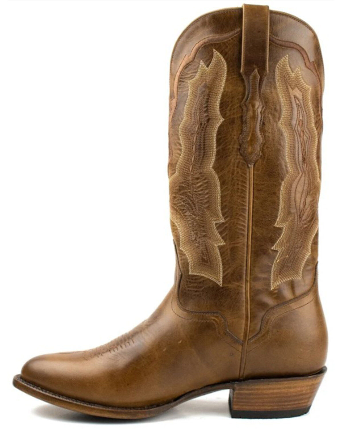 Image #3 - El Dorado Men's Embroidered Design Western Boots - Round Toe, Chocolate, hi-res