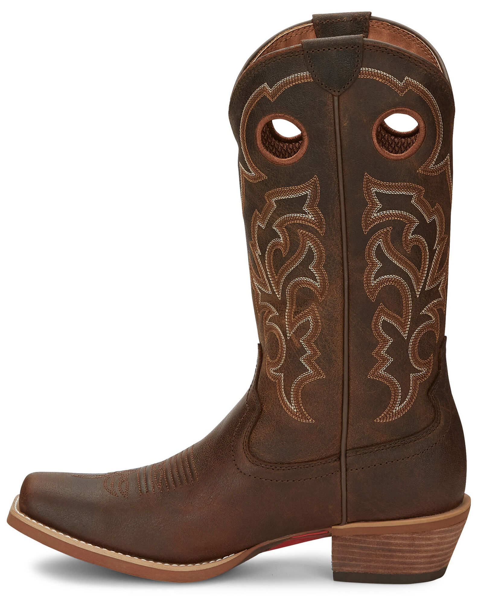 Image #3 - Justin Men's Puncher Brown Western Boots - Broad Square Toe, , hi-res