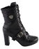 Image #3 - Milwaukee Leather Women's Block Heel Lace Front Boots - Round Toe, Black, hi-res