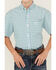 Image #3 - Panhandle Boys' Plaid Print Short Sleeve Button-Down Western Shirt, Aqua, hi-res