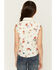 Image #4 - Shyanne Girls' Floral Print Sleeveless Snap Western Shirt, Oatmeal, hi-res