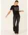 Image #2 - Rock & Roll Denim Women's Tacos Tacos Tacos Graphic Short Sleeve Tee, Charcoal, hi-res