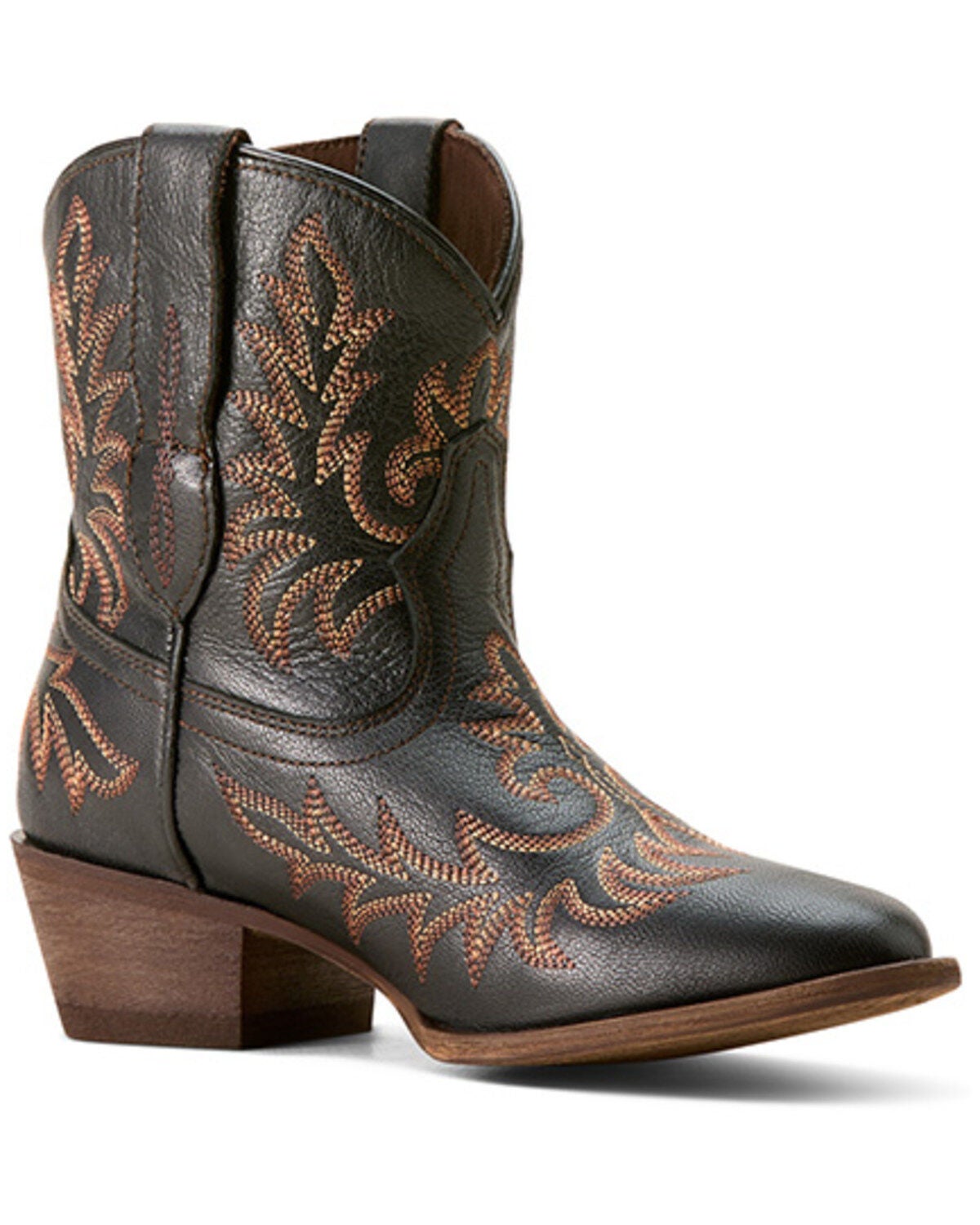 Ariat Women's Carlin Western Booties - Round Toe, Black, hi-res