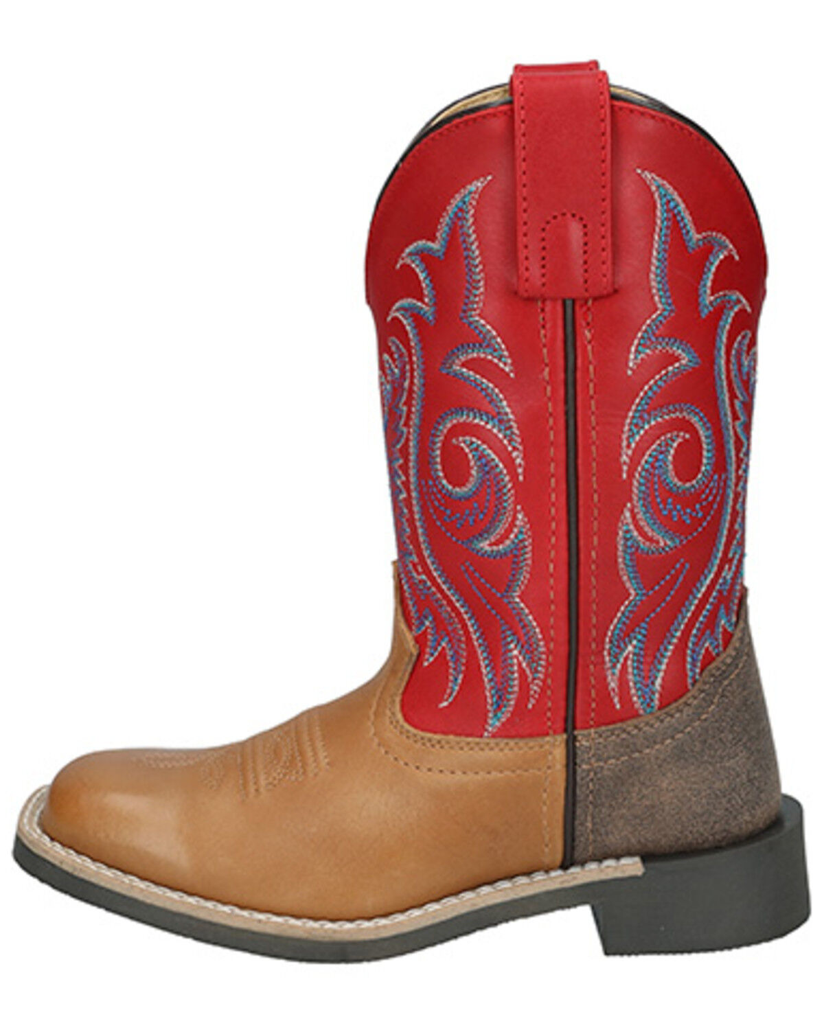 Image #3 - Smoky Mountain Boys' Barrett Western Boots - Broad Square Toe, Tan, hi-res