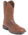 Brothers and Sons Men's Fishing Lite Western Performance Boots - Broad Square Toe, Honey, hi-res