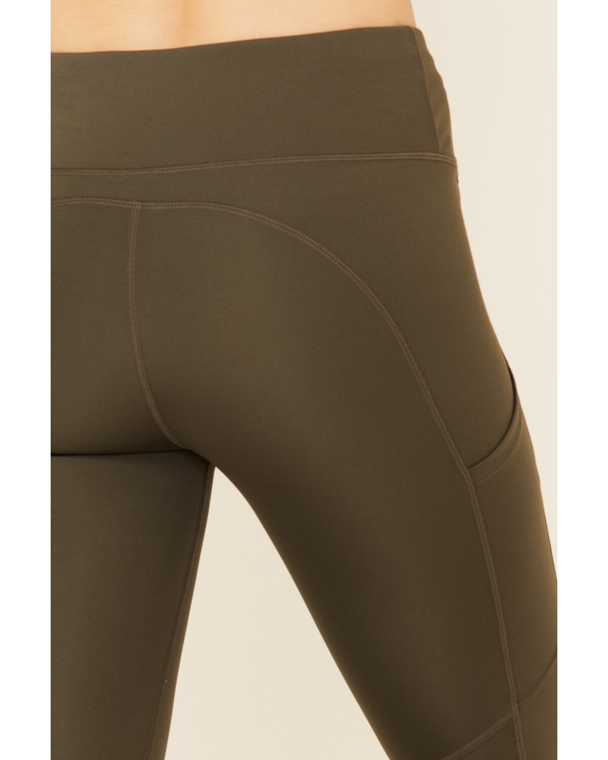 Image #3 - Forina Women's High Waisted Leggings, Olive, hi-res