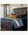 Image #1 - HiEnd Accents Saratoga Reversible Twin Size Quilt Set - 2 Piece, Navy, hi-res