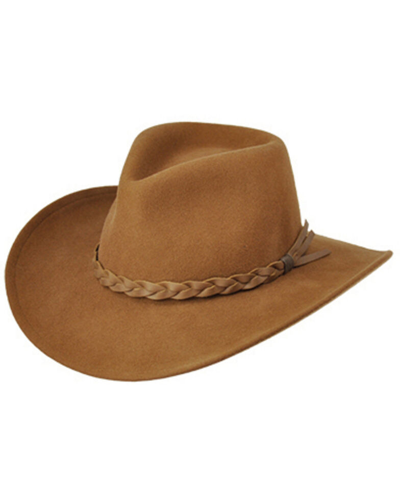 Master Hatters Traveler Men's Brown Wool Hat, Pecan, hi-res