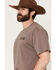 Image #3 - Ariat Men's Cowboy Approved Short Sleeve Boxy Graphic T-Shirt, Grey, hi-res