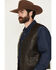 Image #2 - Cody James Men's Durango Button-Down Faux Leather Vest, Brown, hi-res