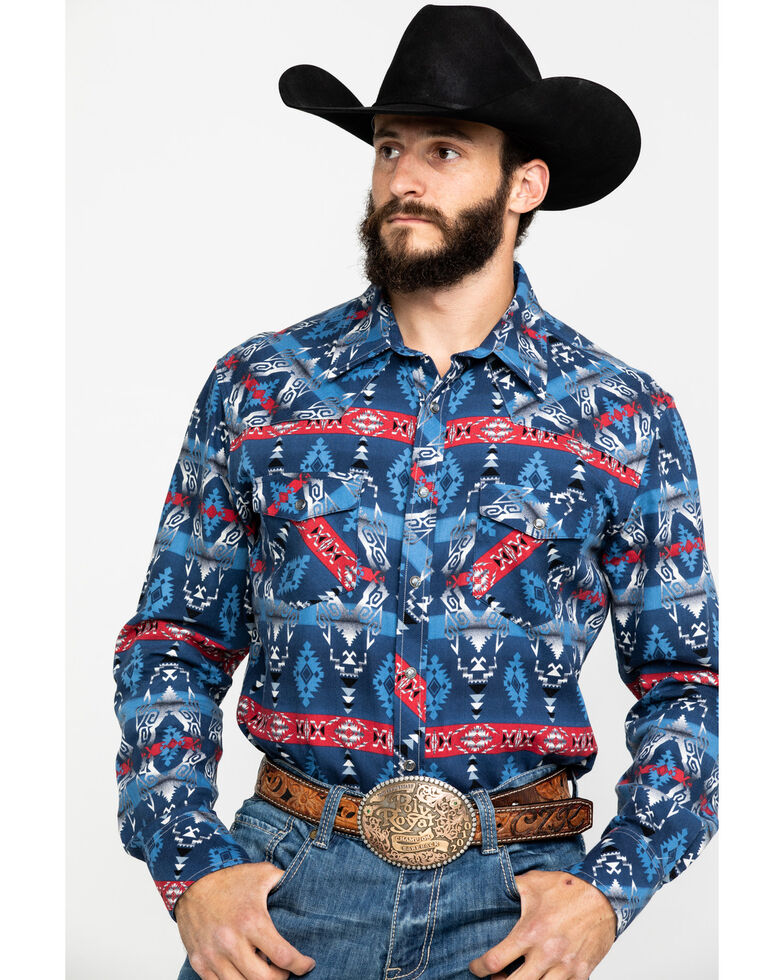 Dale Brisby Men S Enzyme Washed Aztec Print Long Sleeve Western Shirt Boot Barn