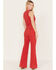 Rolla's Women's East Coast High Rise Corduroy Flare Pants, Red, hi-res