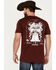 Howitzer Men's Eagle Bell Short Sleeve Graphic T-Shirt, Burgundy, hi-res