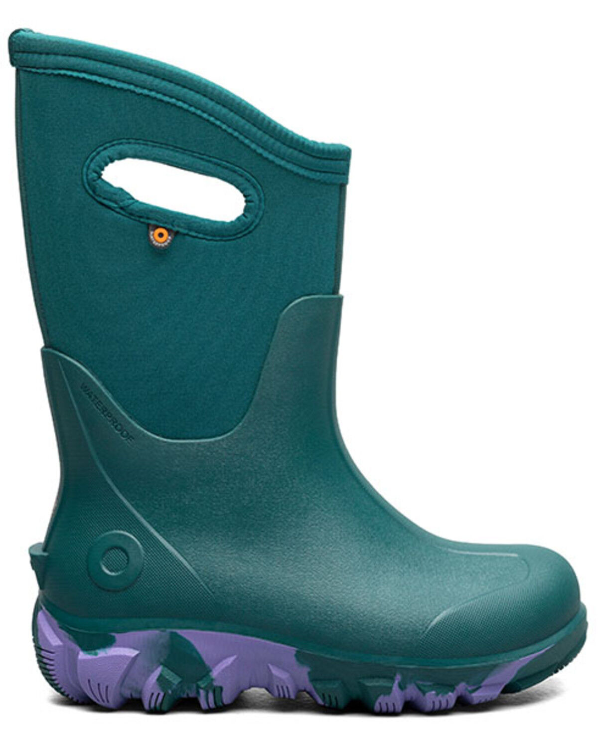 Image #2 - Bogs Girls' Classic Seamless Marble Rubber Boots, Turquoise, hi-res