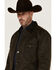Image #2 - Cody James Men's Road Dust Washed Oil Skin Long Jacket, Brown, hi-res