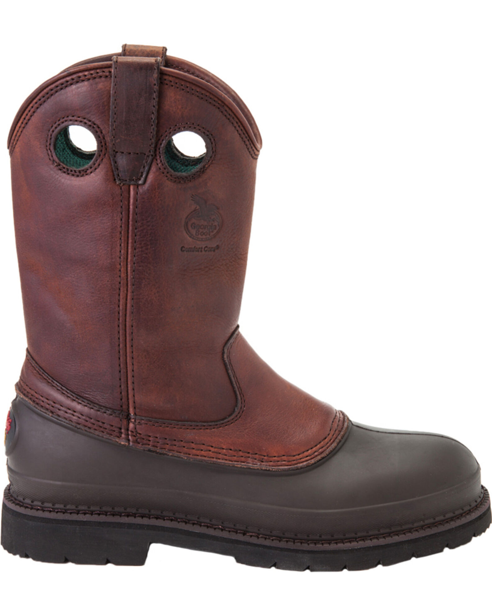 Image #3 - Georgia Men's Muddog Steel Toe Comfort Core Work Boots, Brown, hi-res