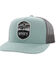 Hooey Men's Cheyenne Logo Patch Mesh Back Trucker Cap, Teal, hi-res