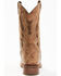 Laredo Men's Distressed Leather Western Boots - Broad Square Toe , Tan, hi-res