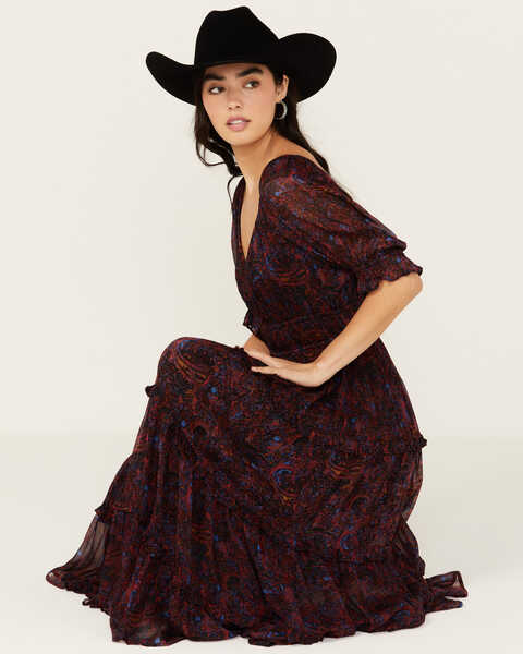 Cleobella Women's Alessia Print Midi Dress, Purple, hi-res