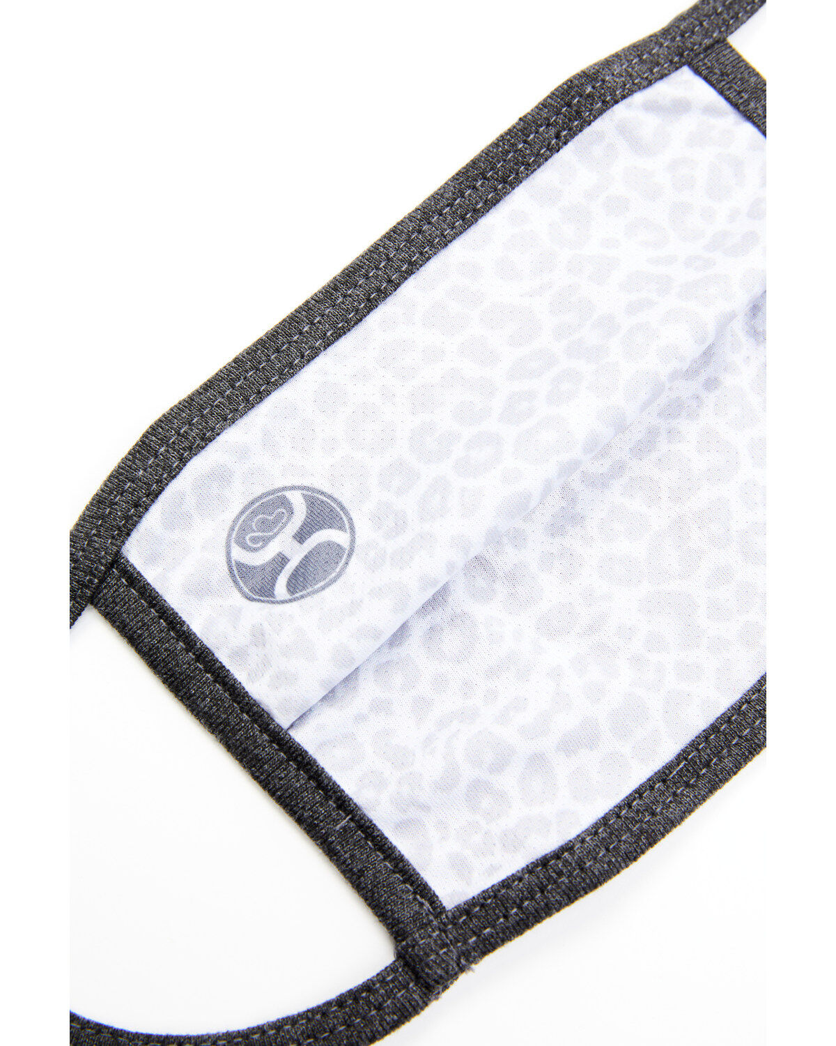 Image #2 - Hooey Leopard Print Face Mask, Grey, hi-res