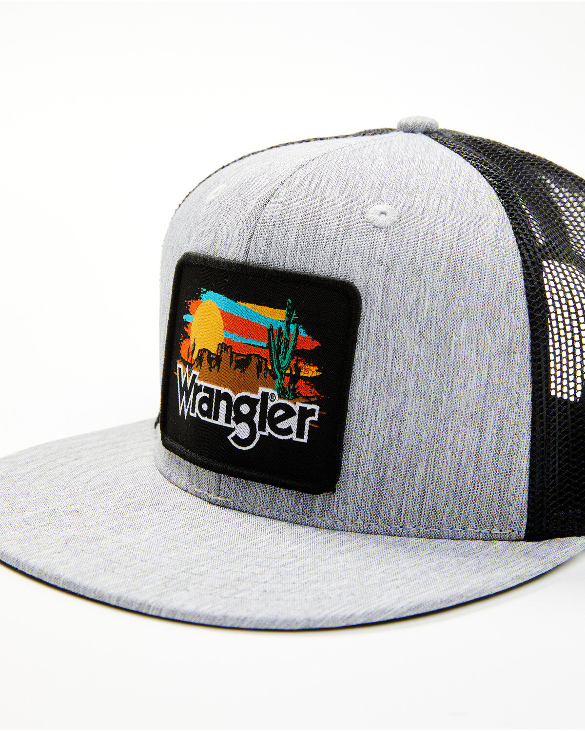 Image #2 - Boot Barn X Wrangler Men's Scenic Trucker Cap, Grey, hi-res
