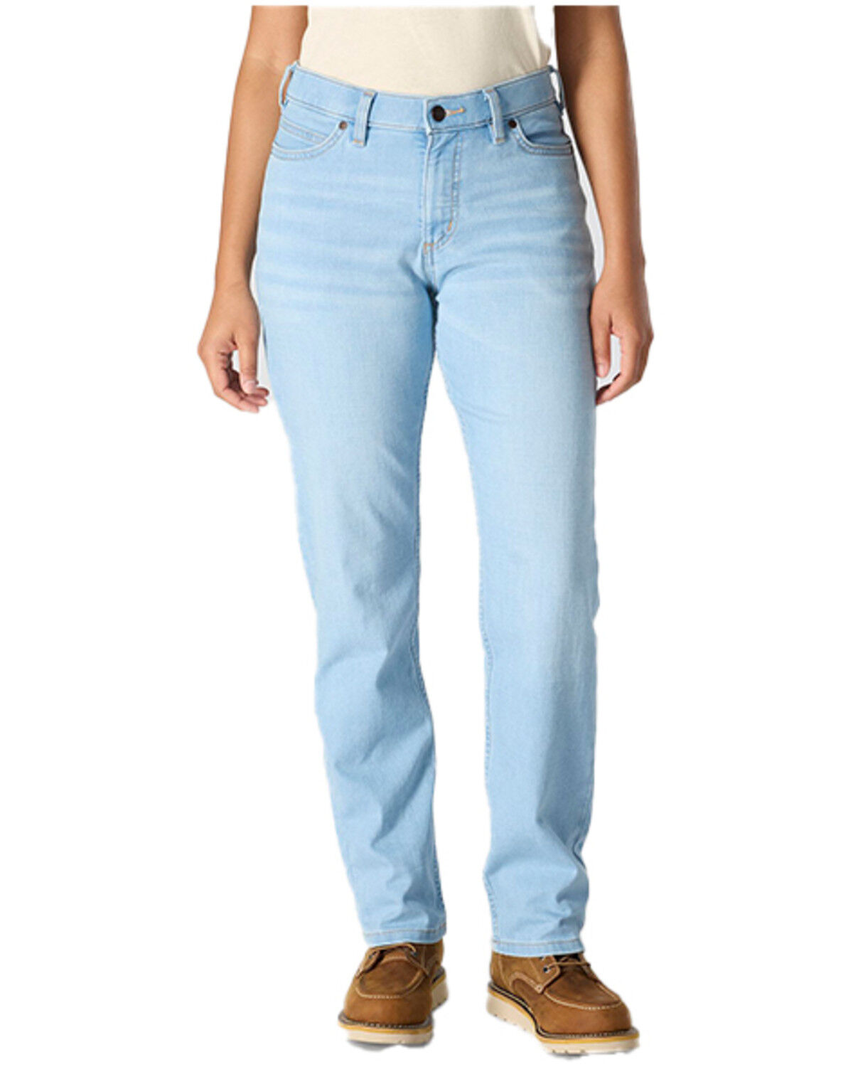 Image #1 - Carhartt Women's The Essential Stretch Denim Jeans, Light Medium Wash, hi-res
