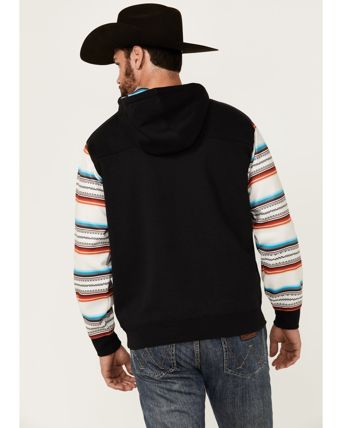 Image #4 - Hooey Men's Legendary Serape Sleeve Hooded Sweatshirt, , hi-res