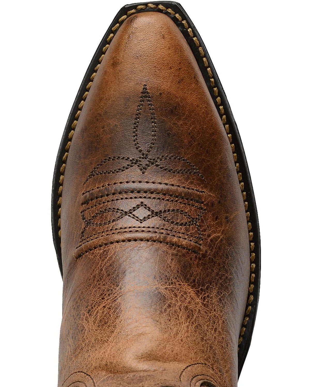 Image #6 - Abilene Women's 11" Tooled Inlay Western Boots, Brown, hi-res