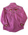 Image #2 - Rockmount Ranchwear Girls' Embroidered Hearts & Floral Western Shirt, Pink, hi-res