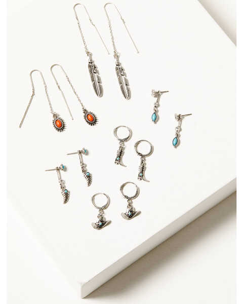 Idyllwind Women's Bellvue Antique Earring Set - 6 Piece , Silver, hi-res