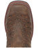 Laredo Women's Stella Leopard Print Inlay Studded Western Performance Boots - Square Toe, Brown, hi-res
