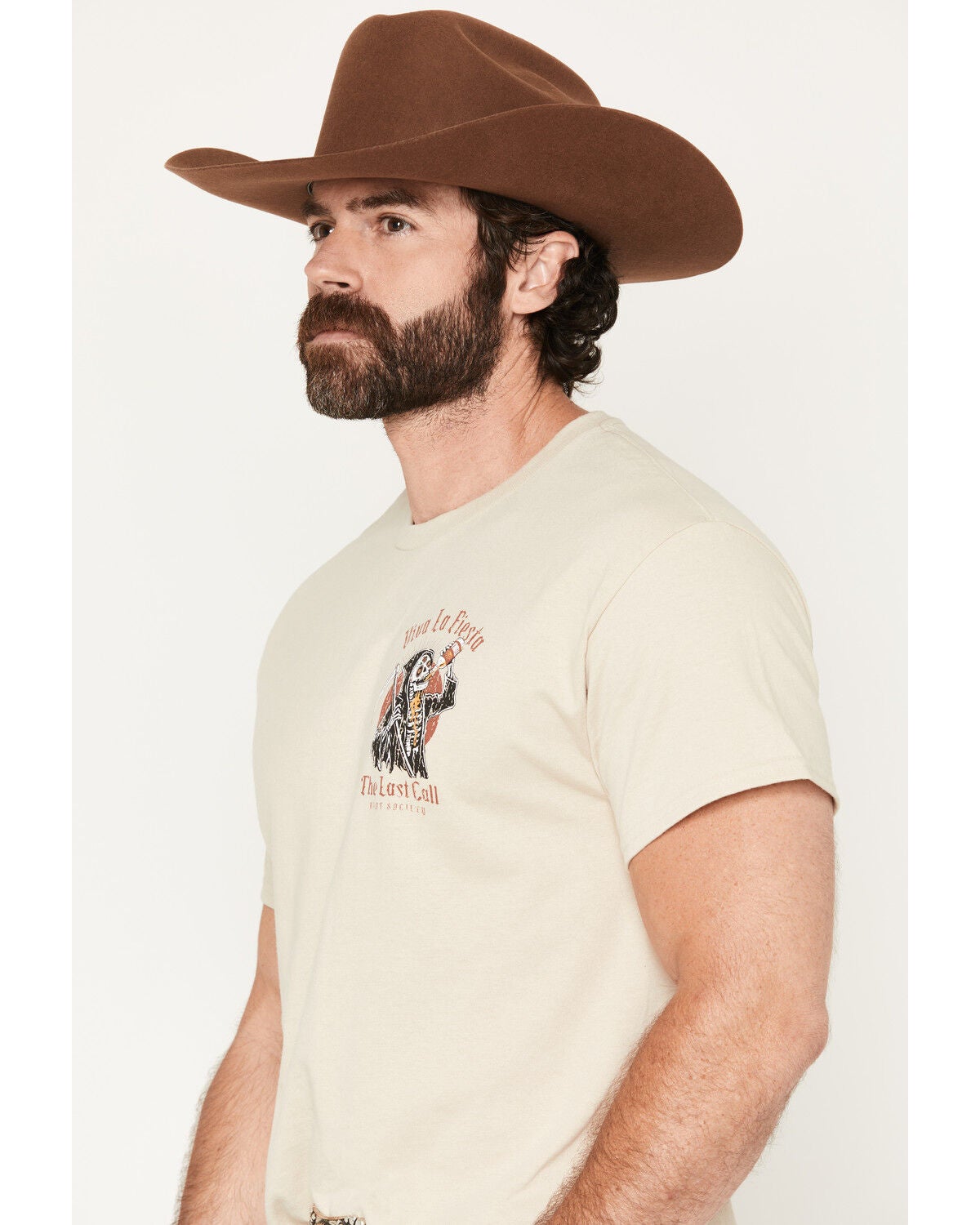 Image #3 - Riot Society Men's Viva La Fiesta Short Sleeve Graphic T-Shirt, Sand, hi-res