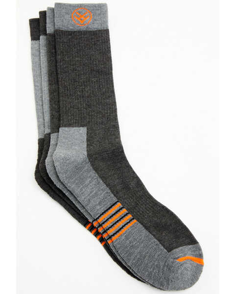 Hawx Men's Bodie Merino Wool Boot Socks - 2-Pack , Charcoal, hi-res