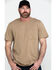 Hawx Men's Pocket Crew Short Sleeve Work T-Shirt , Tan, hi-res
