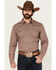 Image #1 - Cody James Men's Ramon Plaid Print Long Sleeve Snap Western Shirt - Big, Brown, hi-res