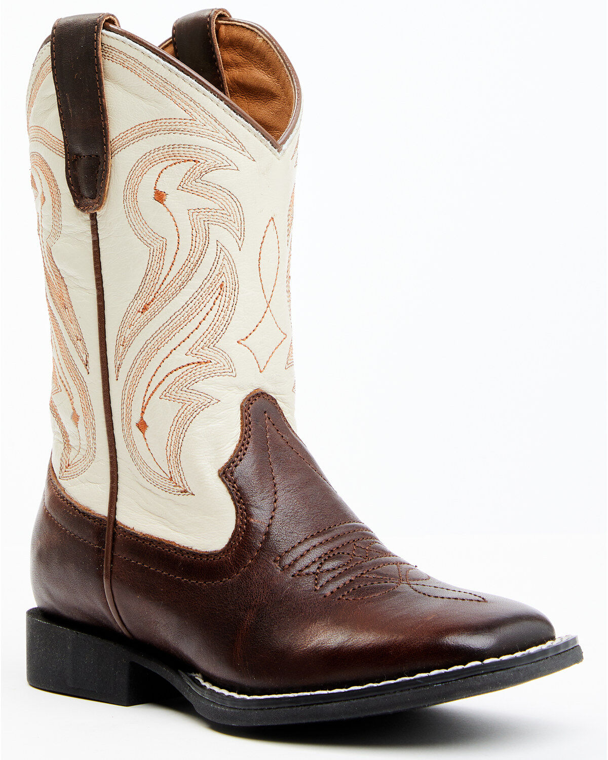 Image #1 - RANK 45® Boys' Austin Western Boots - Broad Square Toe, Ivory, hi-res